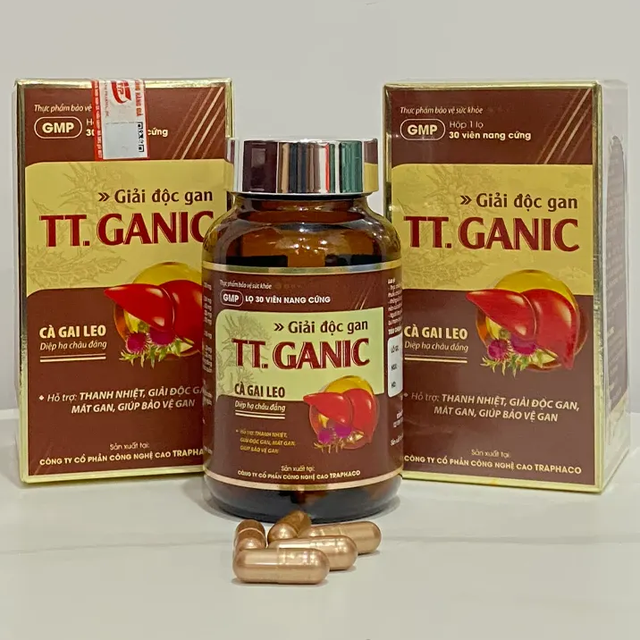 Traphaco - TT Ganic - Liver Detox and Health Support Supplement Thực Phẩm Bổ Sung Viên Uống Giải Độc Gan Thanh Lọc & Bảo Vệ (30 Tablets)