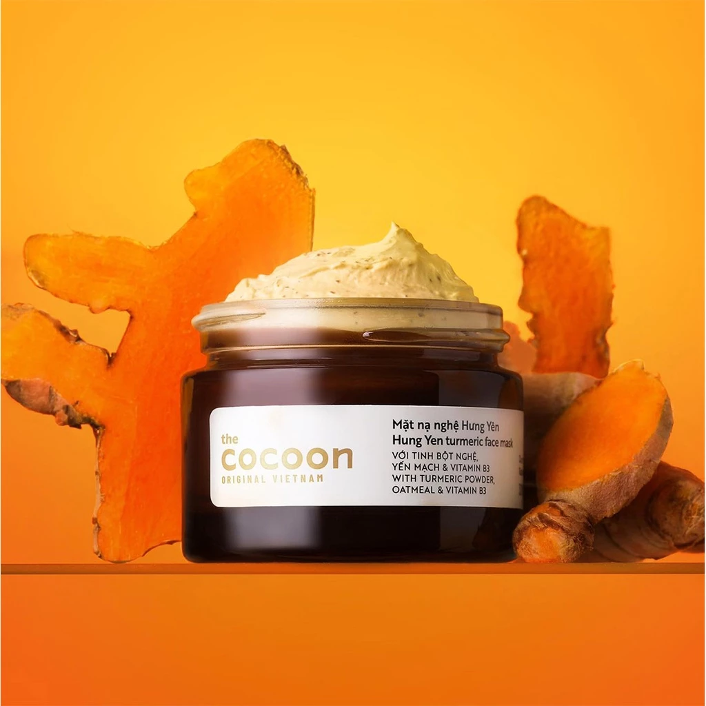 Cocoon Vietnam - Hung Yen Turmeric Face Mask (Mặt Nạ Nghệ Hưng Yên) with Turmeric Powder & Oatmeal 30ml.
