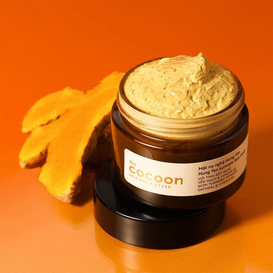 Cocoon Vietnam - Hung Yen Turmeric Face Mask (Mặt Nạ Nghệ Hưng Yên) with Turmeric Powder & Oatmeal 30ml.