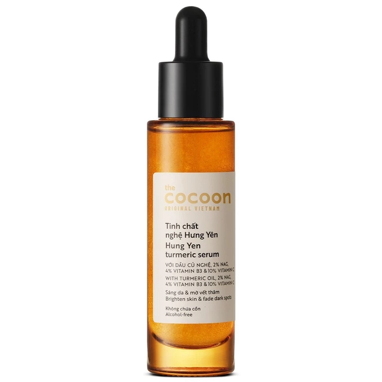 Cocoon Vietnam - Hung Yen Turmeric Serum (Tinh Chất Nghệ Hưng Yên) with Turmeric Oil, 2% NAG, 4% Vitamin B3 & 10% Vitamin C 30ml.