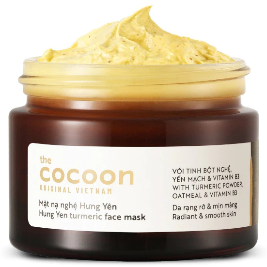 Cocoon Vietnam - Hung Yen Turmeric Face Mask (Mặt Nạ Nghệ Hưng Yên) with Turmeric Powder & Oatmeal 30ml.