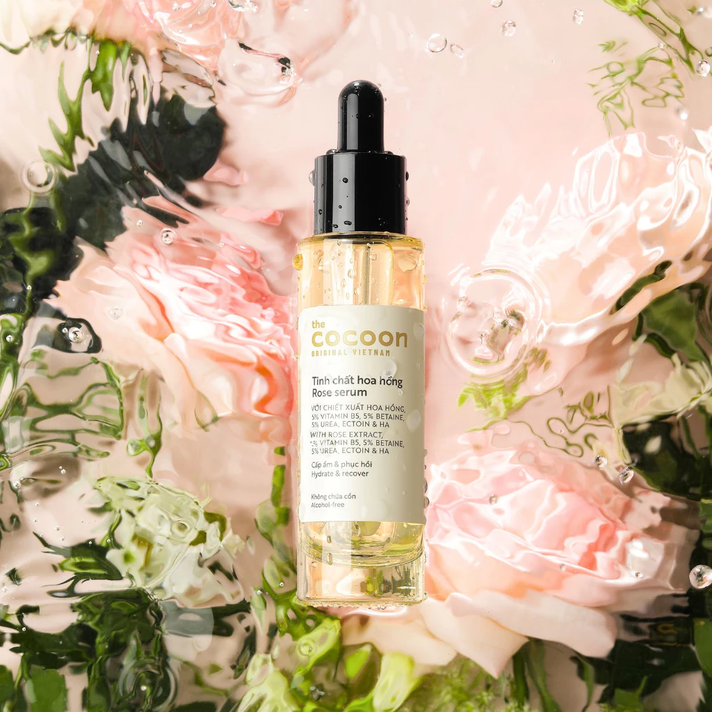 Cocoon Vietnam - Rose Serum (Tinh Chất Hoa Hồng) with Rose Extract & Vitamin B5 30ml.