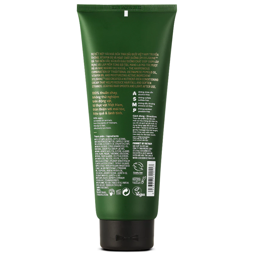Cocoon Vietnam - Pomelo Hair Conditioner (Dầu Xả Bưởi) with Pomelo Oil, Vitamin B5, Xylishine™ & Amino Acids 310ml.