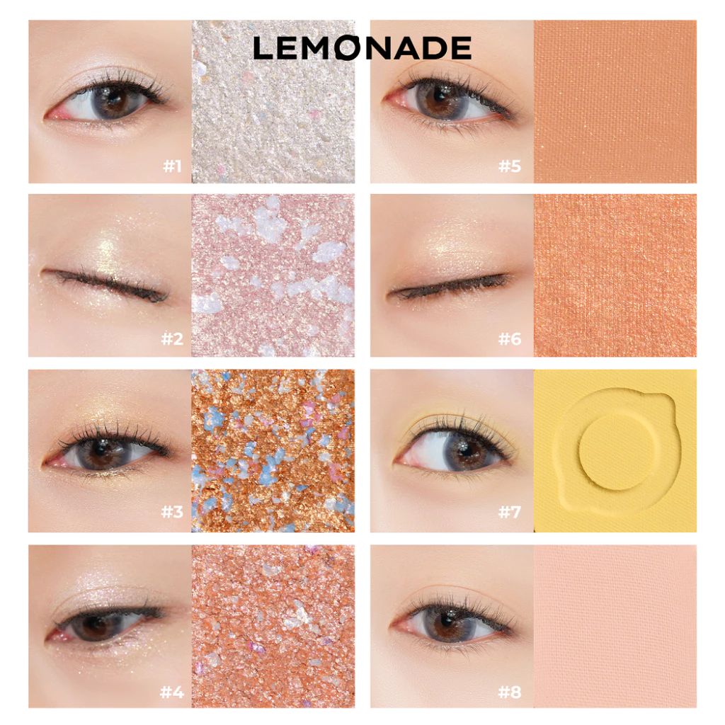 Lemonade - Aesthetic - Eyeshadow Palette Version 2 Bảng Phấn Mít Aesthetic Eyeshadow Palette Version 2 20.8g.