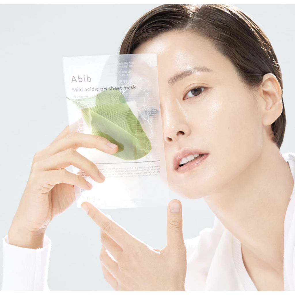 Abib - Mild Acidic pH Sheet Face Mask, Heartleaf Fit 30ml. (Pack of 3)