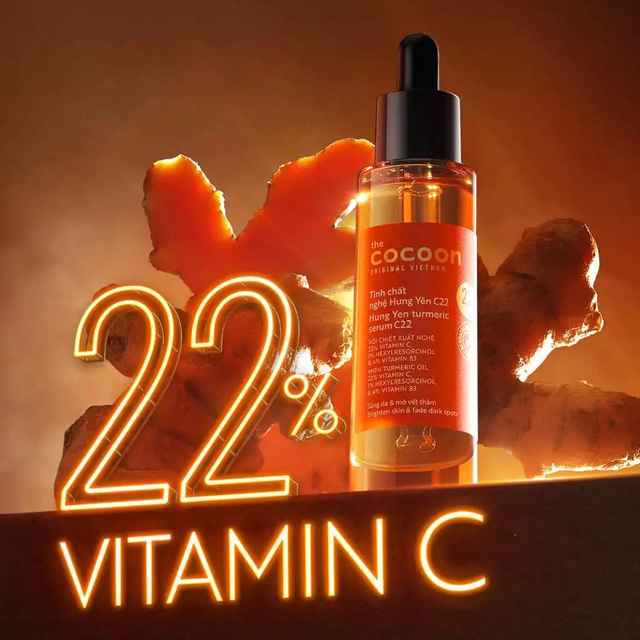 Cocoon Vietnam - Hung Yen Turmeric Serum x2.2 (Tinh Chất Nghệ Hưng Yên) with Turmeric Extract & Vitamin C 30ml.