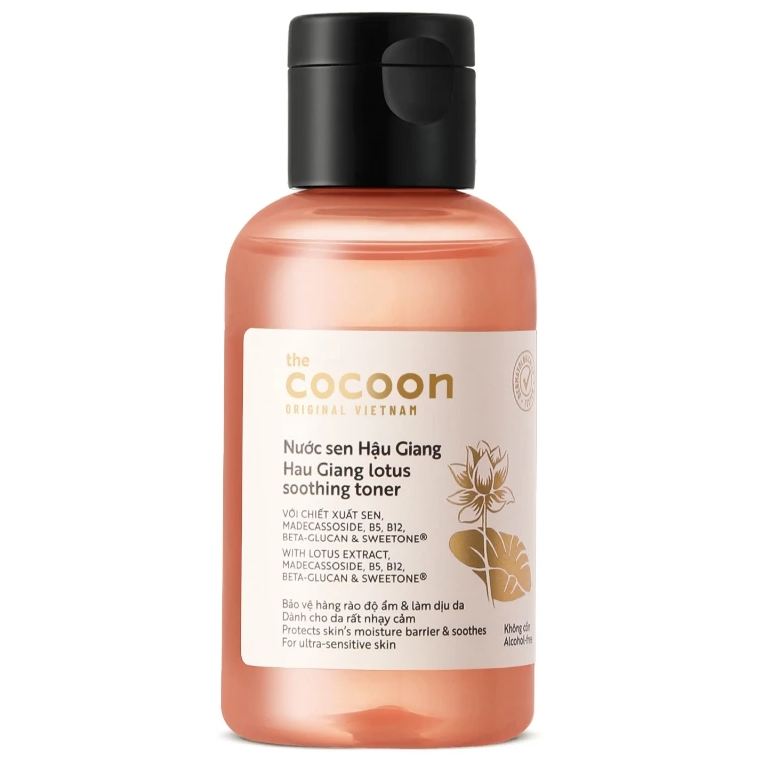 Cocoon Vietnam - Hau Giang Lotus Soothing Toner (Nước Sen Hậu Giang) with Lotus Extract, Madecassoside & B5 140ml.