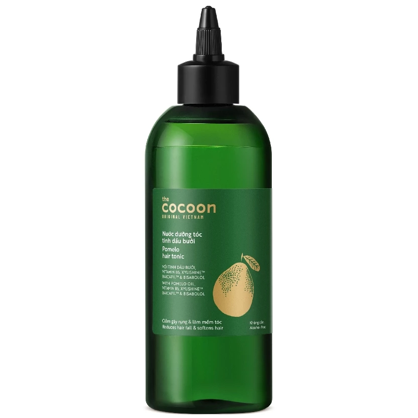 Cocoon Vietnam - Pomelo Hair Tonic (Nước Dưỡng Tóc Tinh Dầu Bưởi) with Pomelo Oil, Vitamin B5, Xylishine™, Baicapil™ & Bisabolol, Alcohol-Free 310ml.