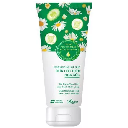 Lana - Herbal Peel-off Mask Kem Mặt Nạ Lột Nhẹ with Cucumber 80g.