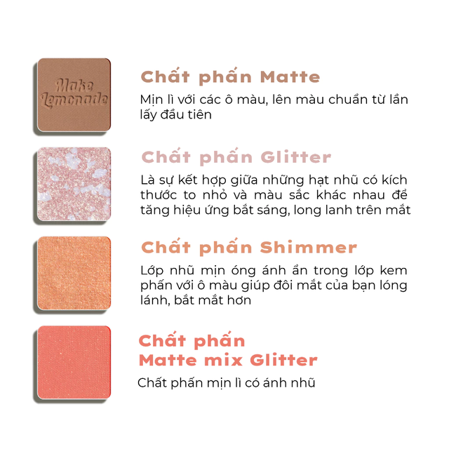 Lemonade - Aesthetic - Eyeshadow Palette Version 2 Bảng Phấn Mít Aesthetic Eyeshadow Palette Version 2 20.8g.