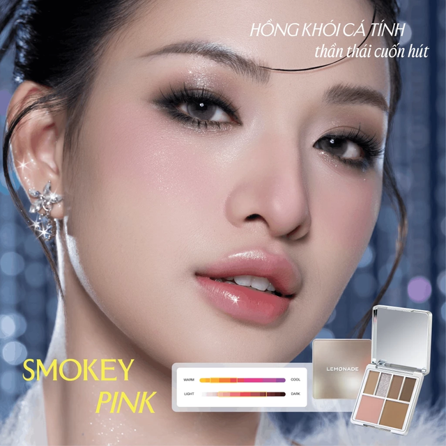 Lemonade - Aesthetic - Multi-Task Face Palette Bảng Phấn Mít Đa Năng Aesthetic Multi-task Palette - Smokey Pink 10.8g.