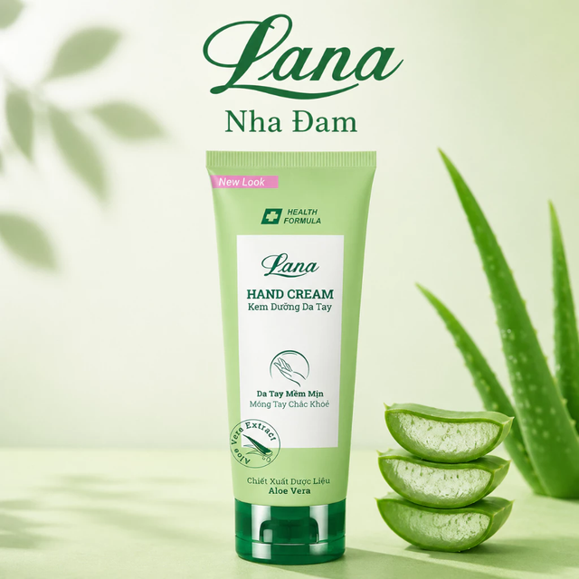 Lana - Aloe Vera Kem Dưỡng Da Tay Nha Đam Hand Cream 80g.