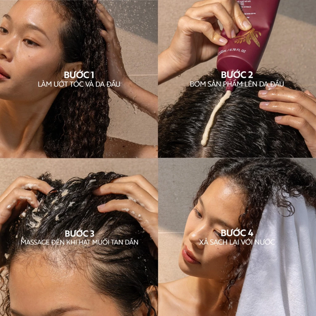 Cocoon Vietnam - Gleditsia Scalp Scrub (Tẩy Da Chết Da Đầu Bồ Kết) with Gleditsia Extract, Neem Oil, BHA & Crinipan PMC 200ml.