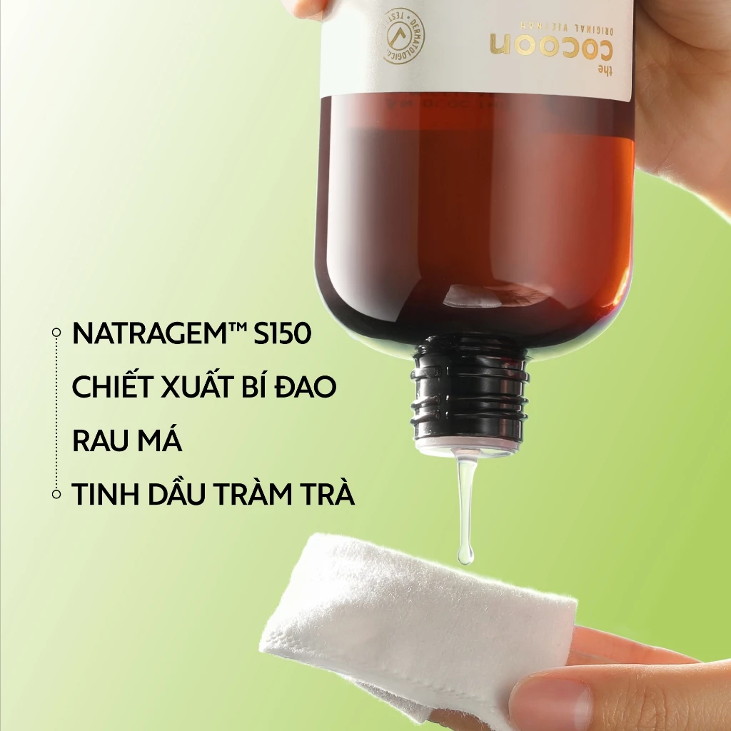 Cocoon Vietnam - Winter Melon Micellar Water (Nước Tẩy Trang Bí Đao) with Winter Melon Extract, Centella Extract, Tea Tree Oil & Natragem™ S150 500ml.