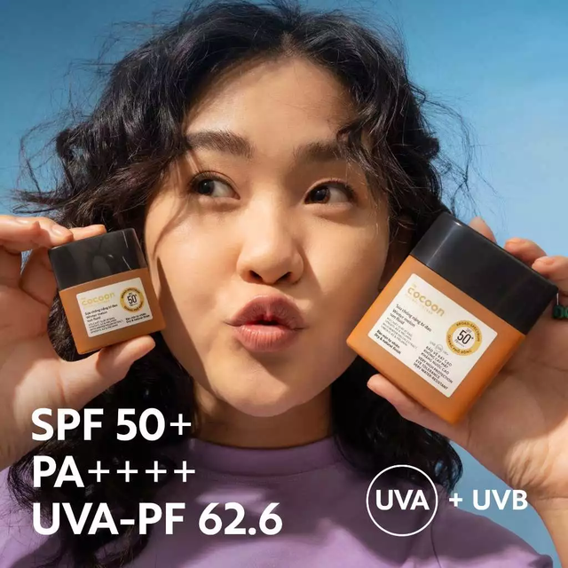 Cocoon Vietnam - Winter Melon Sun Fluid SPF 50+ PA++++ (Sữa Chống Nắng Bí Đao) with Winter Melon Extract, Synoxyl AZ & Melanin 50ml.