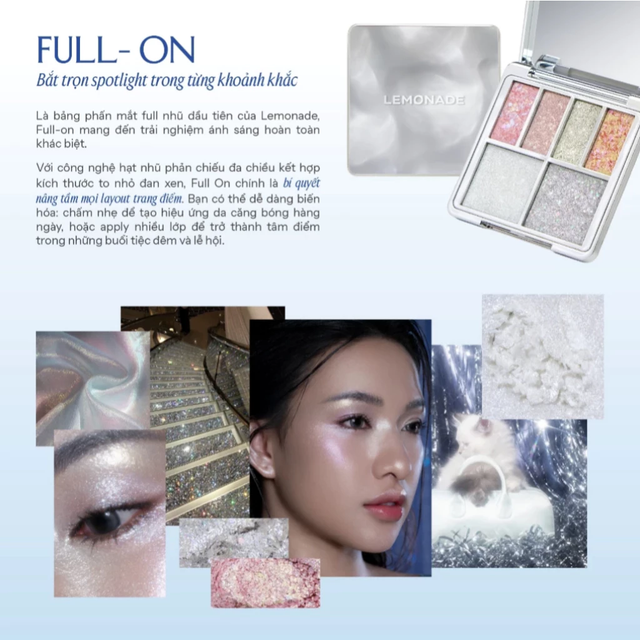 Lemonade - Aesthetic - Multi-Task Face Palette Bảng Phấn Mít Đa Năng Aesthetic Multi-task Palette - Full-on 10.8g.