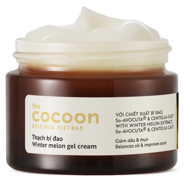 Cocoon Vietnam - Winter Melon Gel Cream (Thạch Bí Đao) with Winter Melon Extract, 5α-Avocuta® & Centella Asiatica 30ml.