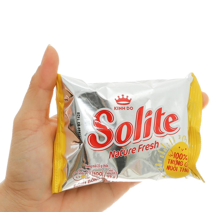KINH DO - Solite - Nature Fresh Sponge Cake Bánh Bông Lan Kem vị Bơ Sữa with Mutter Cream Filling 276g. (12 pieces)