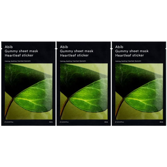 Abib - Gummy Sheet Mask Heartleaf Sticker 27ml. (Pack of 3)