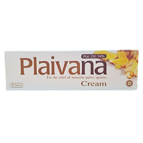 Plaivana - Cream Thai Herbal Plai Oil Natural Relieve Body Aches Rub 35g. (Pack of 6) - Made in Thailand