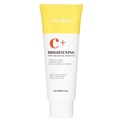 Am Herb - C+ Brightening Soft Cream Facial Foam 100g.