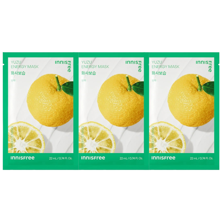 Innisfree - Squeeze Energy Mask Yuzu 22ml. (Pack of 3)